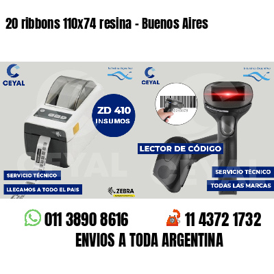 20 ribbons 110x74 resina - Buenos Aires