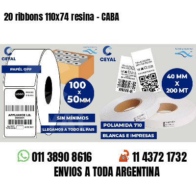 20 ribbons 110x74 resina - CABA