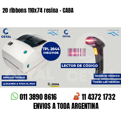 20 ribbons 110x74 resina - CABA