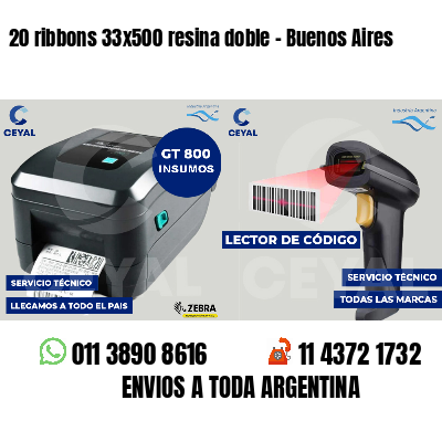 20 ribbons 33x500 resina doble - Buenos Aires