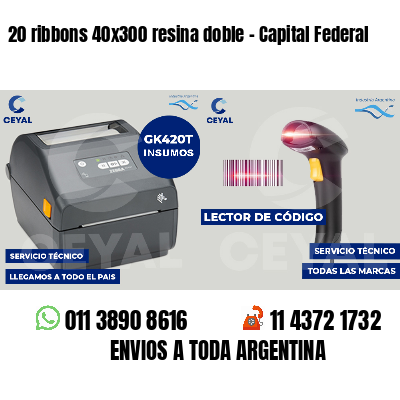 20 ribbons 40x300 resina doble - Capital Federal