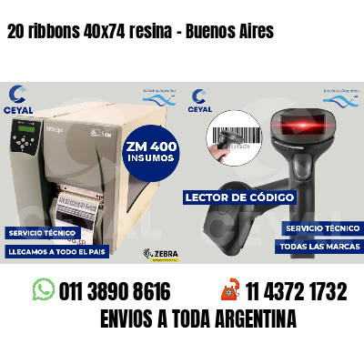 20 ribbons 40x74 resina - Buenos Aires
