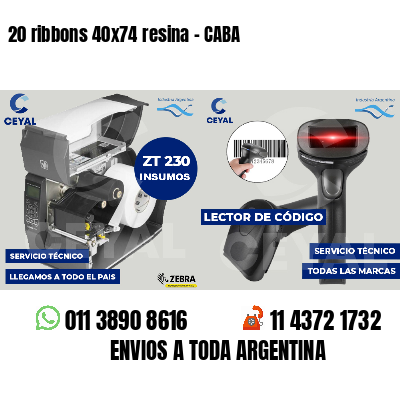 20 ribbons 40x74 resina - CABA