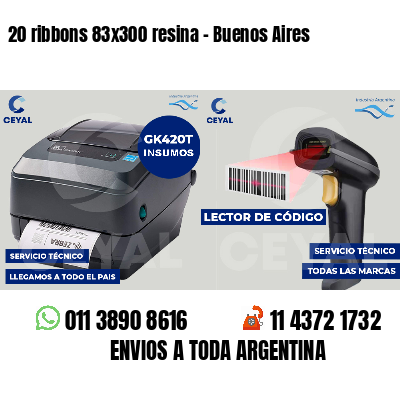 20 ribbons 83x300 resina - Buenos Aires