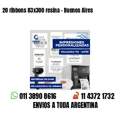 20 ribbons 83x300 resina - Buenos Aires