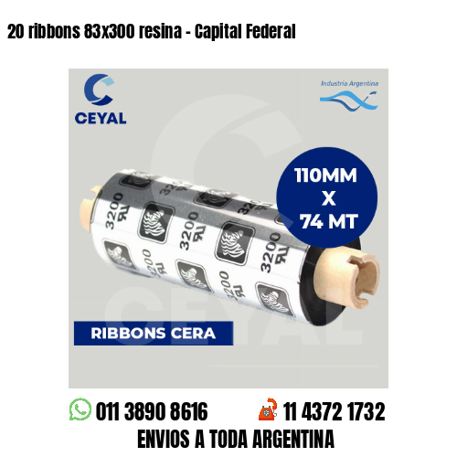 20 ribbons 83×300 resina – Capital Federal