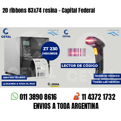 20 ribbons 83x74 resina - Capital Federal