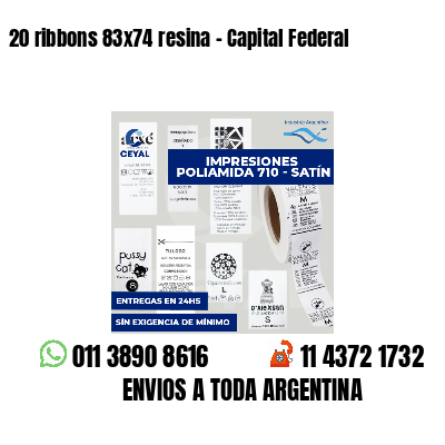 20 ribbons 83x74 resina - Capital Federal