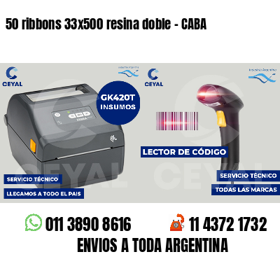 50 ribbons 33x500 resina doble - CABA