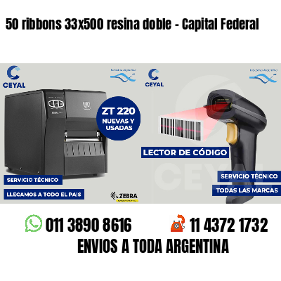 50 ribbons 33x500 resina doble - Capital Federal