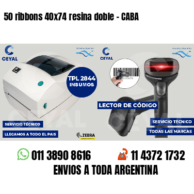 50 ribbons 40x74 resina doble - CABA
