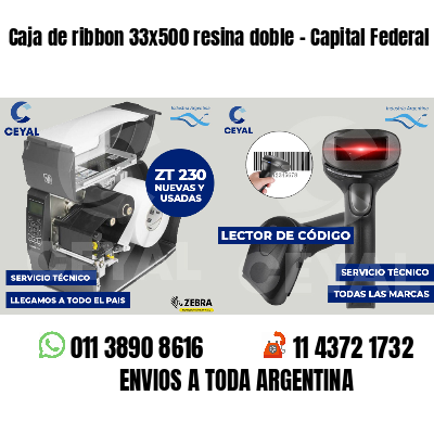 Caja de ribbon 33x500 resina doble - Capital Federal