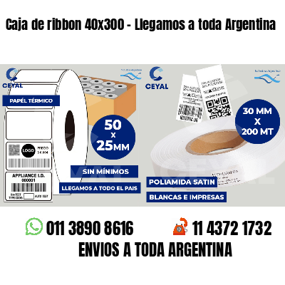 Caja de ribbon 40x300 - Llegamos a toda Argentina