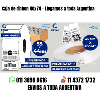 Caja de ribbon 40x74 - Llegamos a toda Argentina