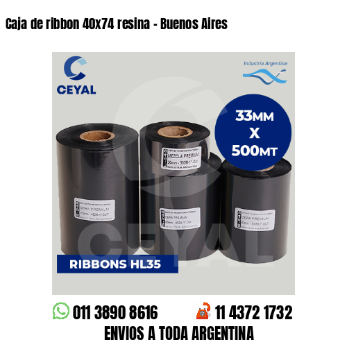 Caja de ribbon 40×74 resina – Buenos Aires