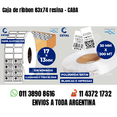 Caja de ribbon 83x74 resina - CABA