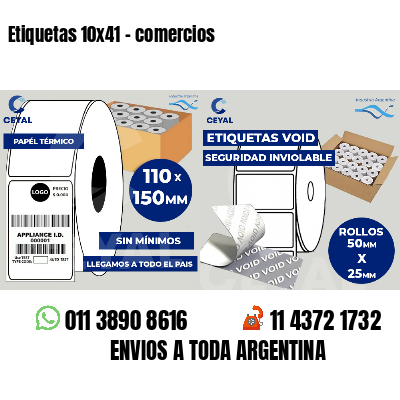 Etiquetas 10x41 - comercios