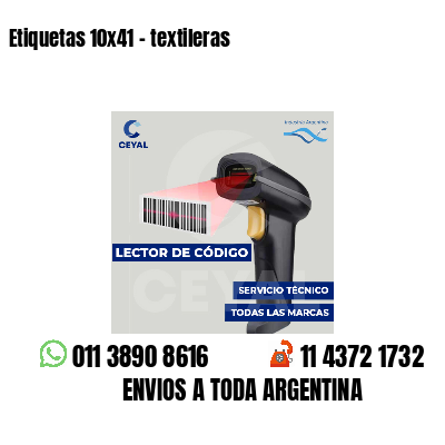 Etiquetas 10x41 - textileras