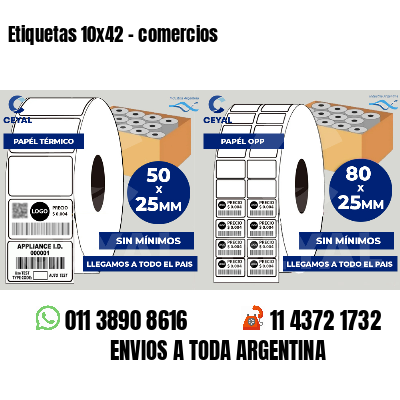 Etiquetas 10x42 - comercios