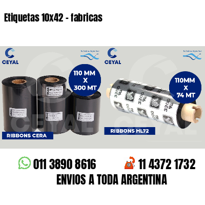 Etiquetas 10x42 - fabricas