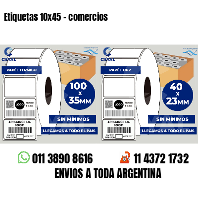 Etiquetas 10x45 - comercios
