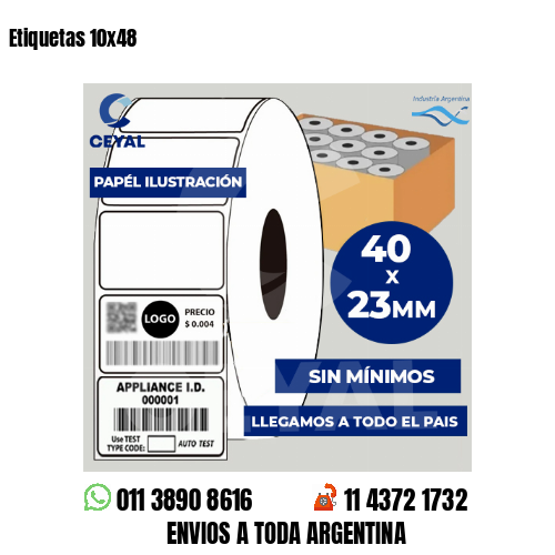 Etiquetas 10×48