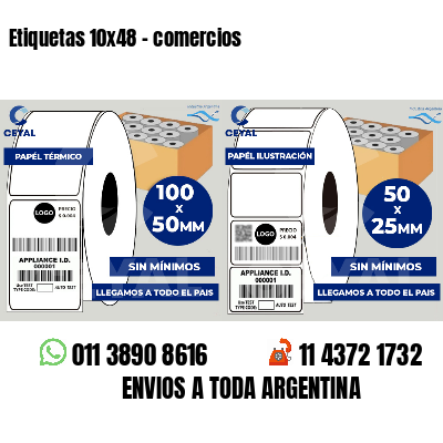 Etiquetas 10x48 - comercios