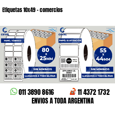 Etiquetas 10x49 - comercios
