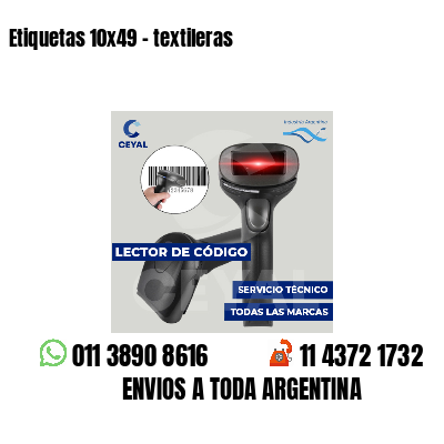Etiquetas 10x49 - textileras