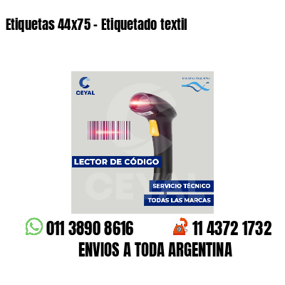 Etiquetas 44x75 - Etiquetado textil