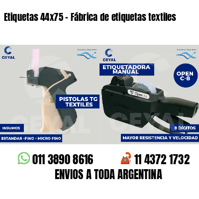 Etiquetas 44x75 - Fábrica de etiquetas textiles