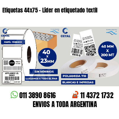 Etiquetas 44x75 - Líder en etiquetado textil