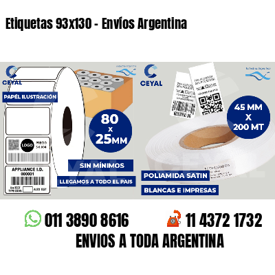 Etiquetas 93x130 - Envíos Argentina