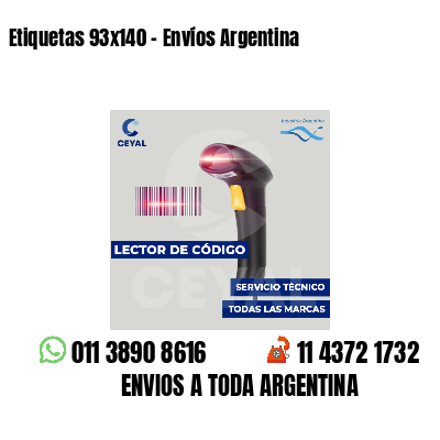 Etiquetas 93x140 - Envíos Argentina