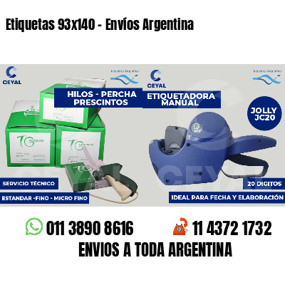 Etiquetas 93x140 - Envíos Argentina