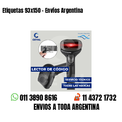 Etiquetas 93x150 - Envíos Argentina