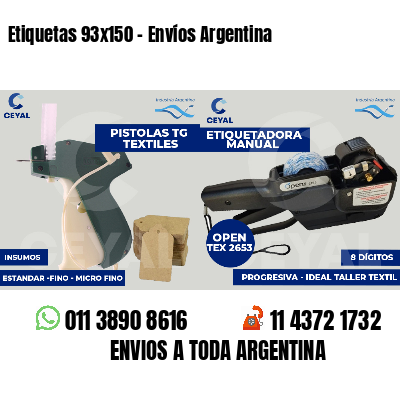 Etiquetas 93x150 - Envíos Argentina