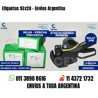 Etiquetas 93x20 - Envíos Argentina
