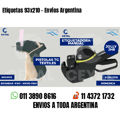 Etiquetas 93x210 - Envíos Argentina