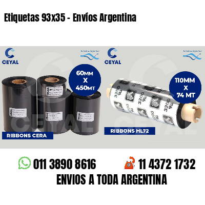 Etiquetas 93x35 - Envíos Argentina