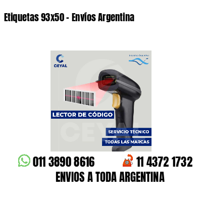 Etiquetas 93x50 - Envíos Argentina