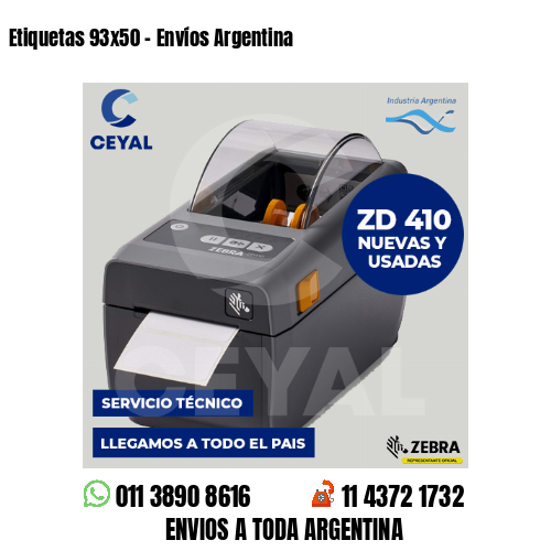 Etiquetas 93×50 – Envíos Argentina