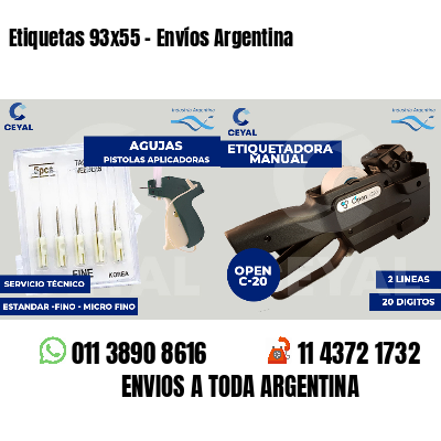 Etiquetas 93x55 - Envíos Argentina
