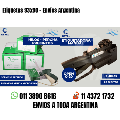 Etiquetas 93x90 - Envíos Argentina