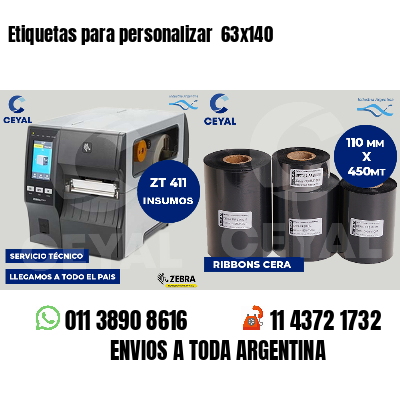 Etiquetas para personalizar  63x140