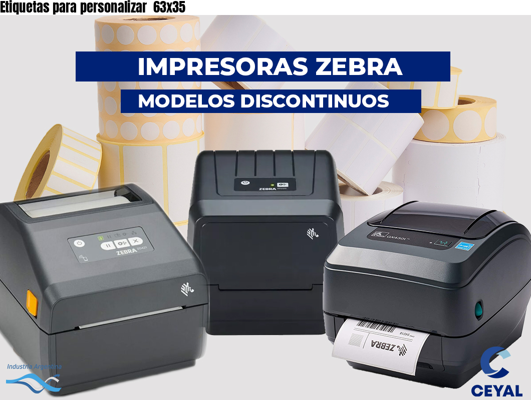 Etiquetas para personalizar  63x35