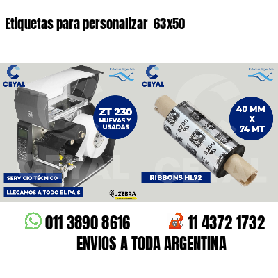 Etiquetas para personalizar 63x50