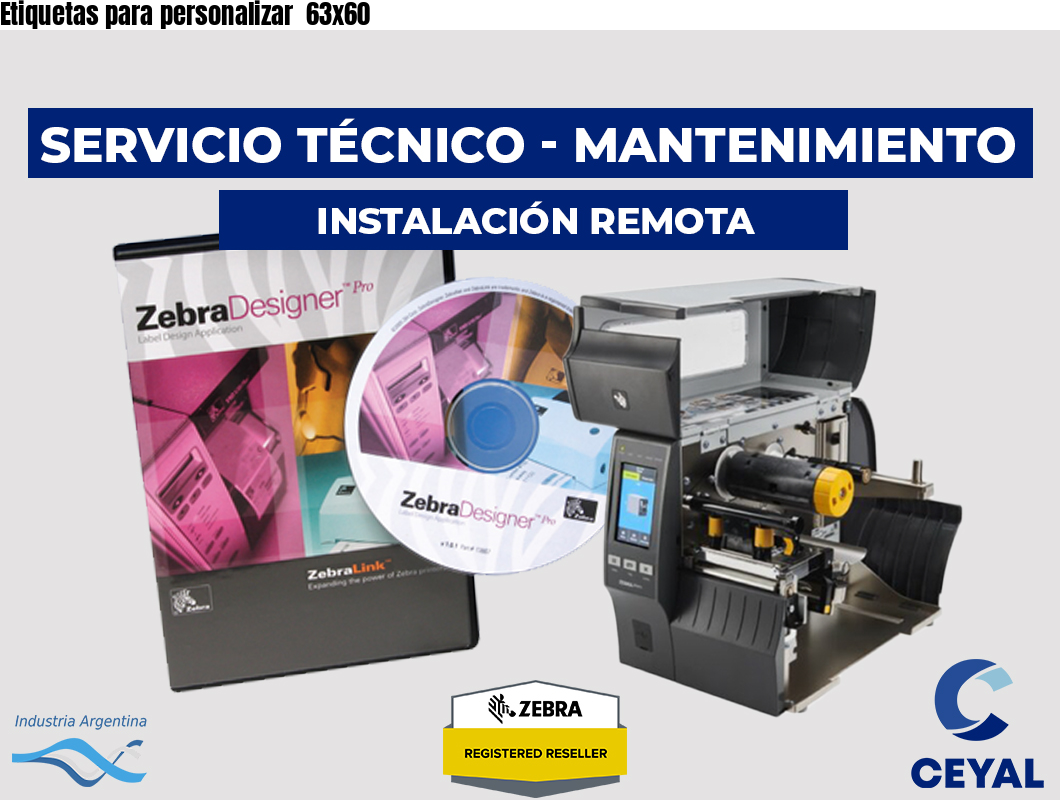Etiquetas para personalizar 63x60