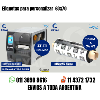 Etiquetas para personalizar 63x70