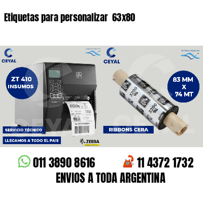 Etiquetas para personalizar  63x80